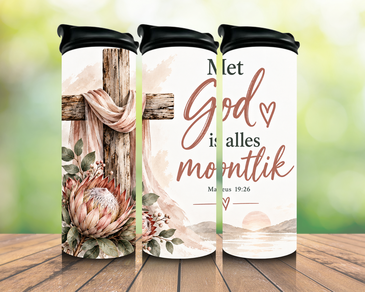 Jesus Maak Alles Nuut Sunflower 20oz Tumbler