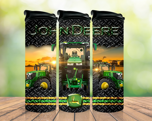 John Deere green tractor 20oz tumbler design